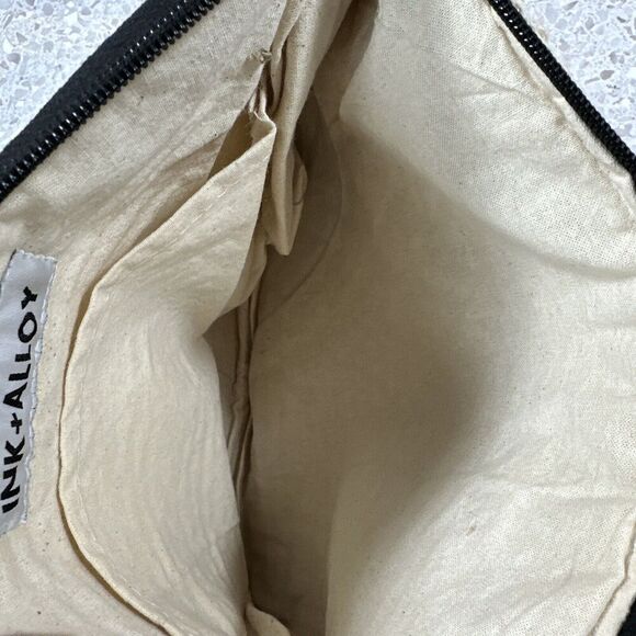 Ink + Alloy Boho Woven Clutch Tassel Zip Pouch Neutral Beige‎ Taupe - Picture 8 of 12